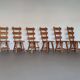 Olm wood brutalist wabi sabi dining set / 6 chairs / table