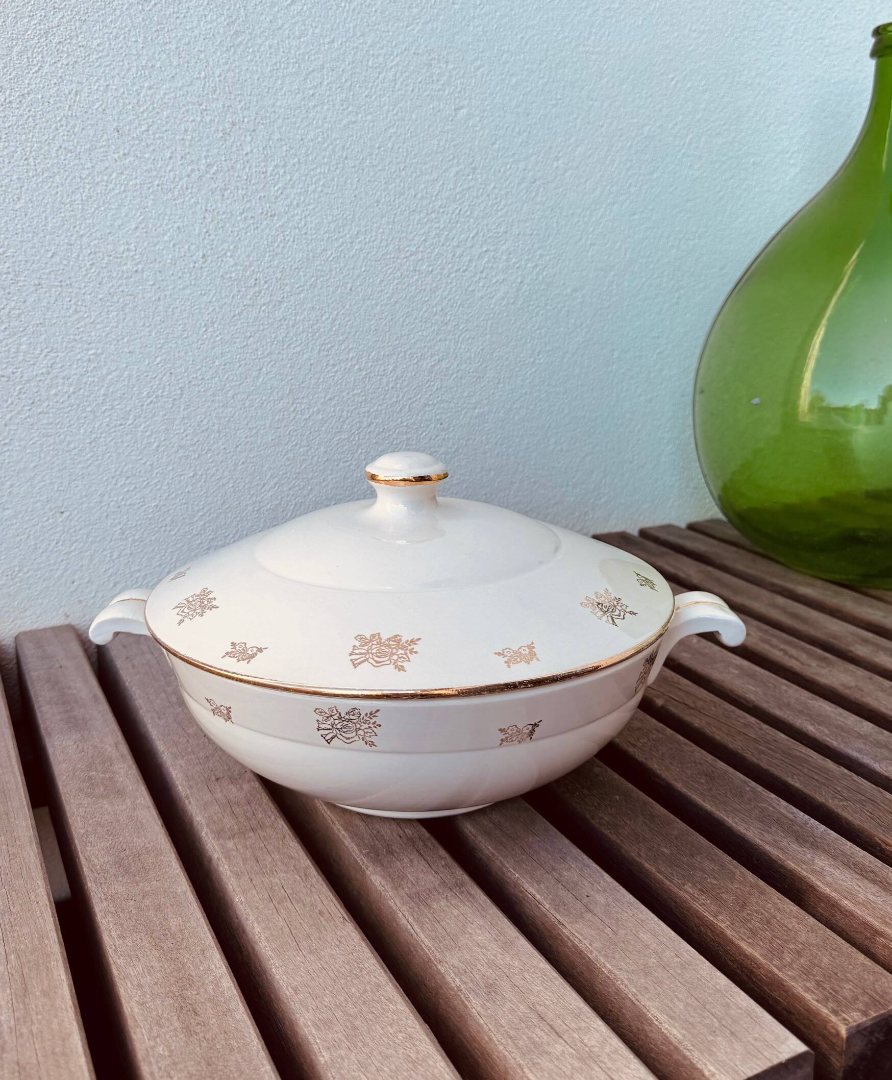 Soup tureen, vegetable dish Sarreguemines and Digoin