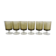 6 Old Smoked Luminarc Foot Glasses H9,2 cm