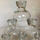 6 large bubble coupe glasses with a foot in the Kosta Boda style.