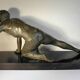 Art Deco spelter sculpture on marble base J. De Roncourt