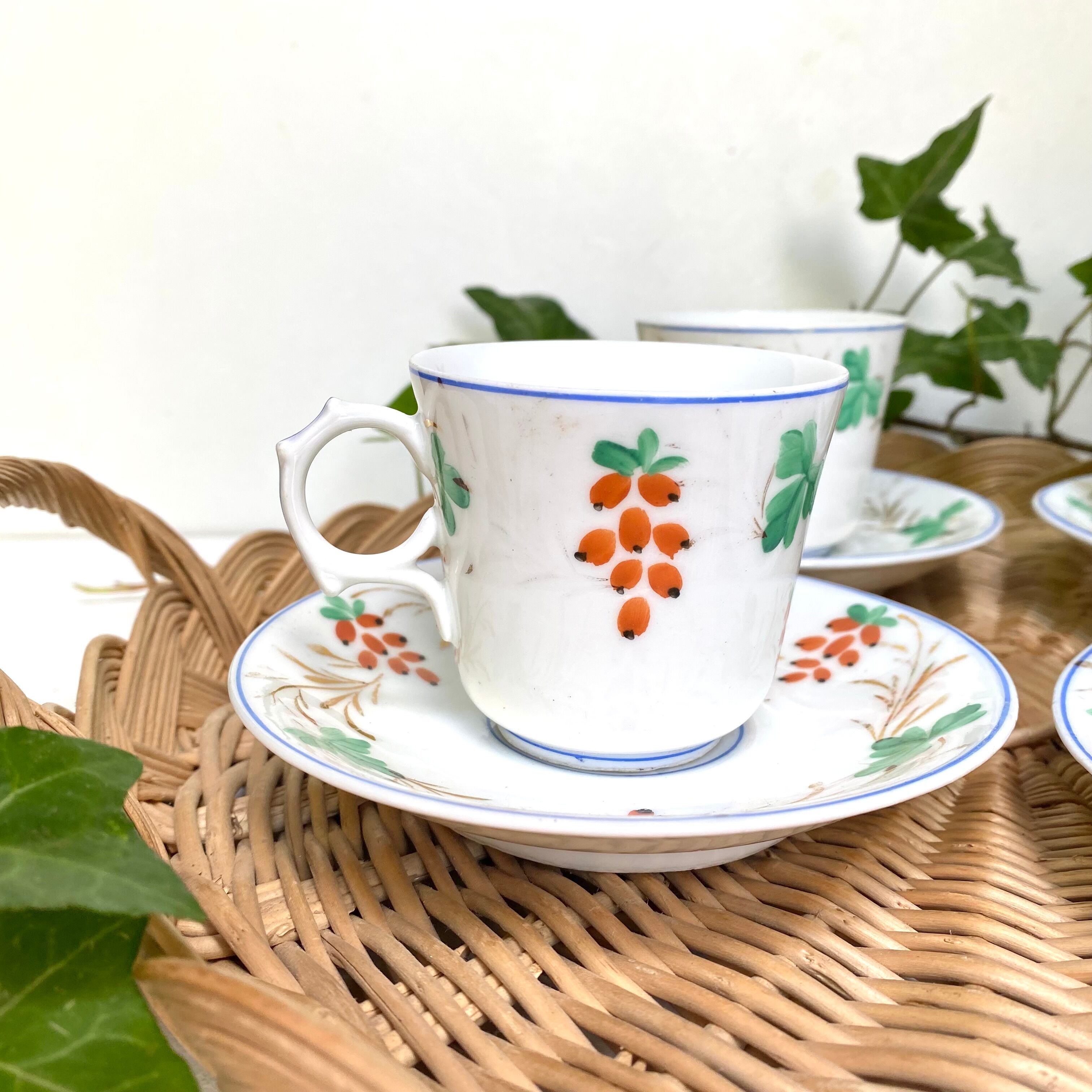 Antique porcelain coffee cups
