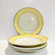 5 hollow plates ceranord faïence-provence yellow and green