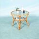 1960s round rattan coffee table, Rohé Noordwolde