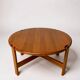 Round coffee table attributed to Niels Bach, 1970s.