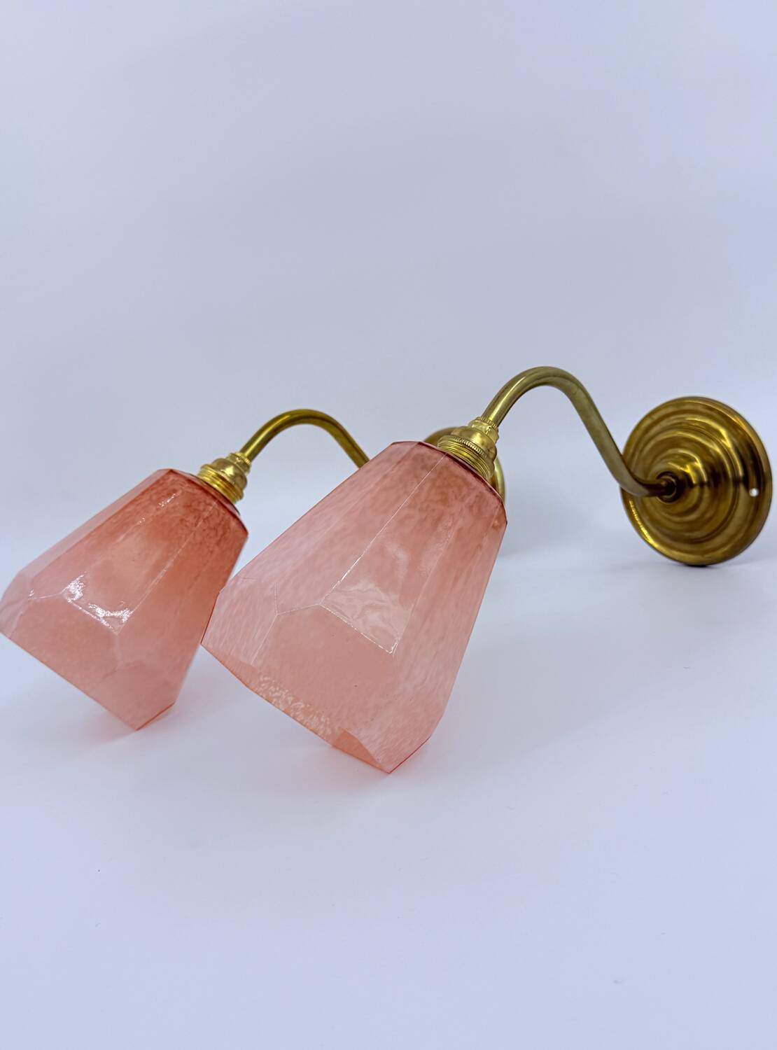 Paire d'appliques col de cygne