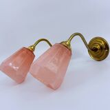 Paire d'appliques col de cygne