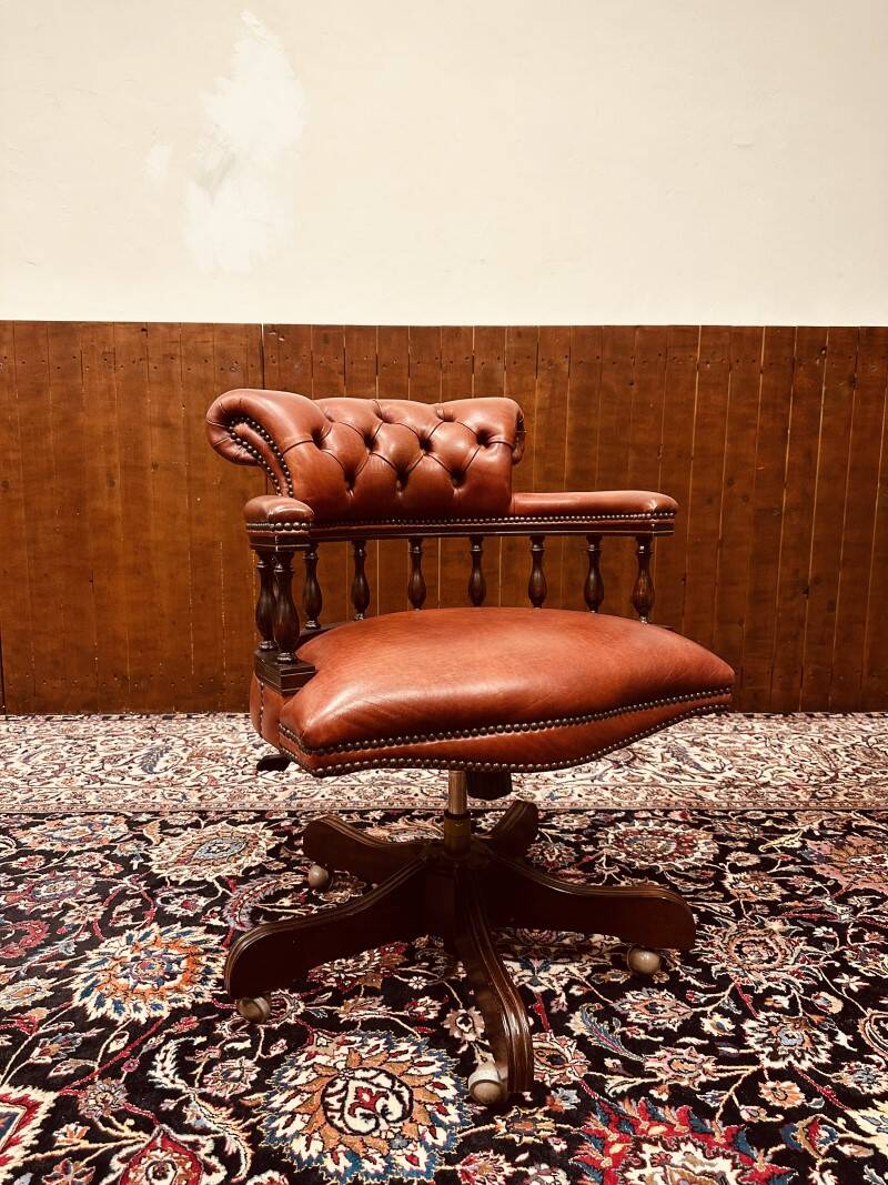 Chaise de bureau anglaise Westminster Chesterfield Captain Chair