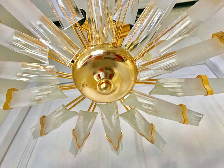 Chandelier glass Venini Tiedri 70s