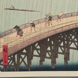 Sudden Shower Over Ohashi Bridge and Atake_Utagawa Hiroshige