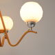 Mid-Century wood chandelier /dřevo Humpolec, 1970's.