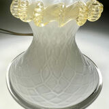 Vintage Murano glass lamp in white and amber opal – Italy, years.