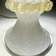 Vintage Murano glass lamp in white and amber opal – Italy, 1970s.
