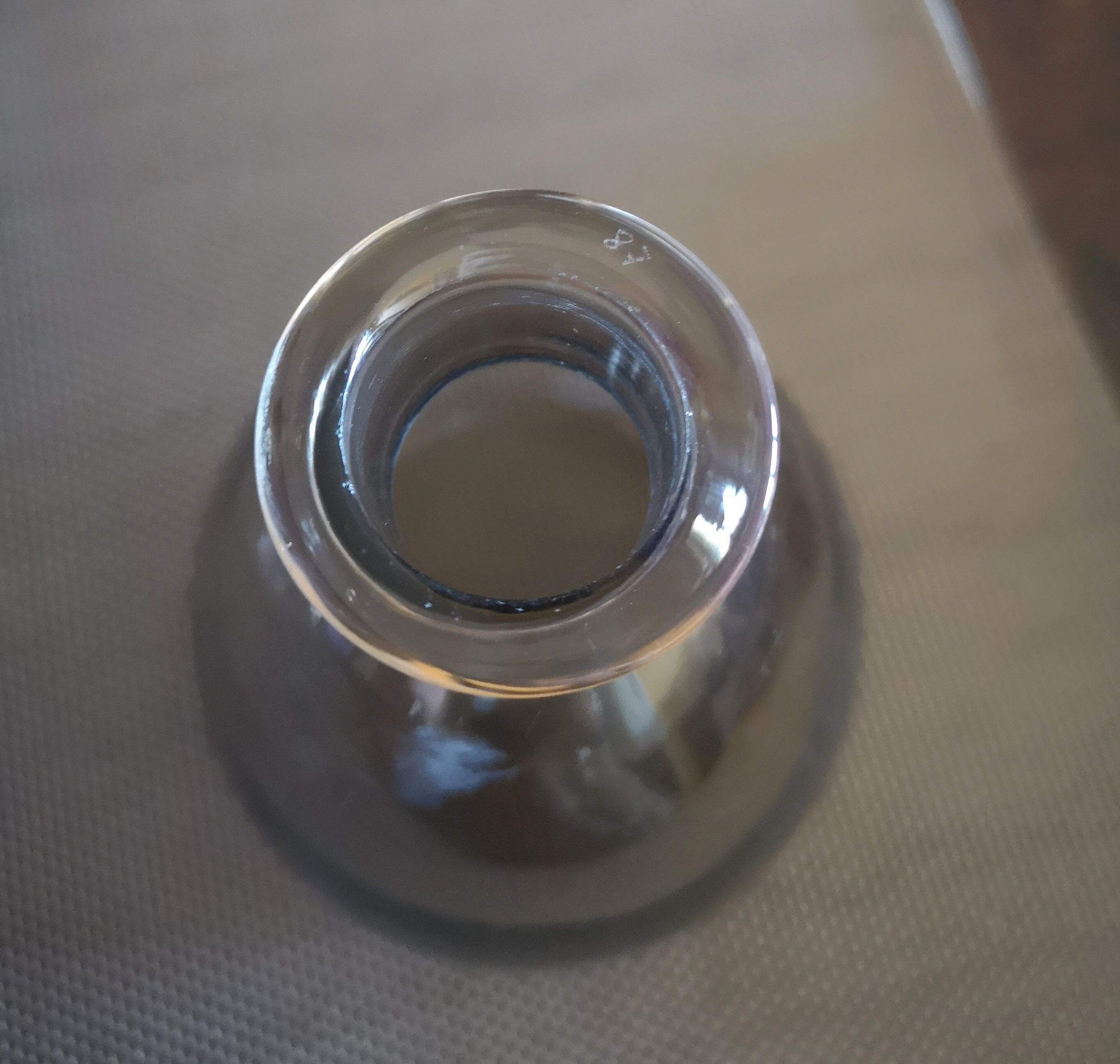 Grey smoked crystal bottle/carafon - 1970s/80s