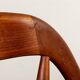 Set of 6 Danish chairs in teak and skai, model 16, Johannes Andersen.