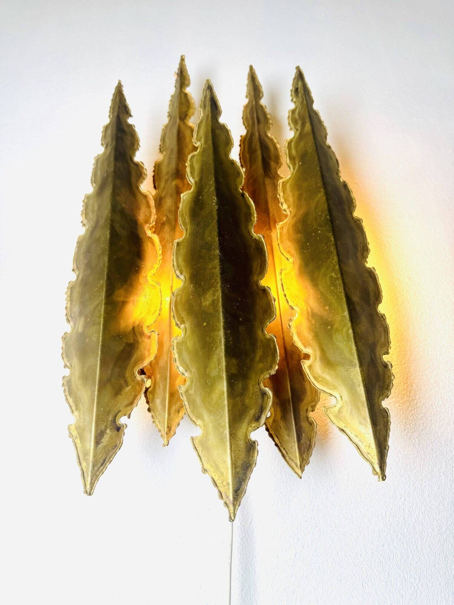 Large Model 5195 Brutalist Wall Light By Svend Aage Holm-Sørensen For Holm-Sørensen & Co, Denmark 1960S