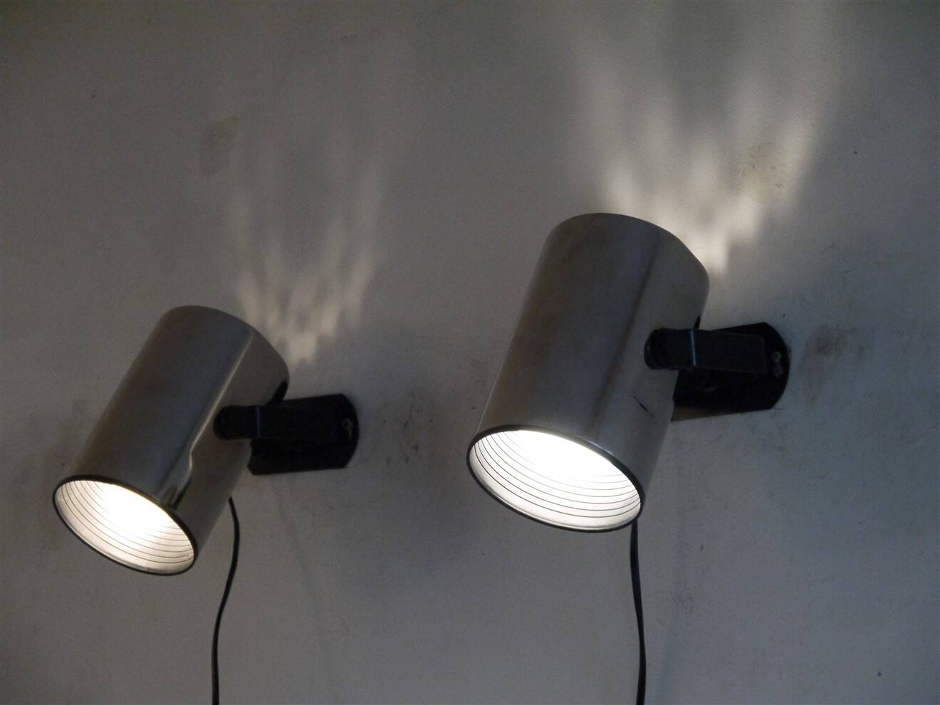 Pair of Swedish wall lights by Fagerhult, 1970.