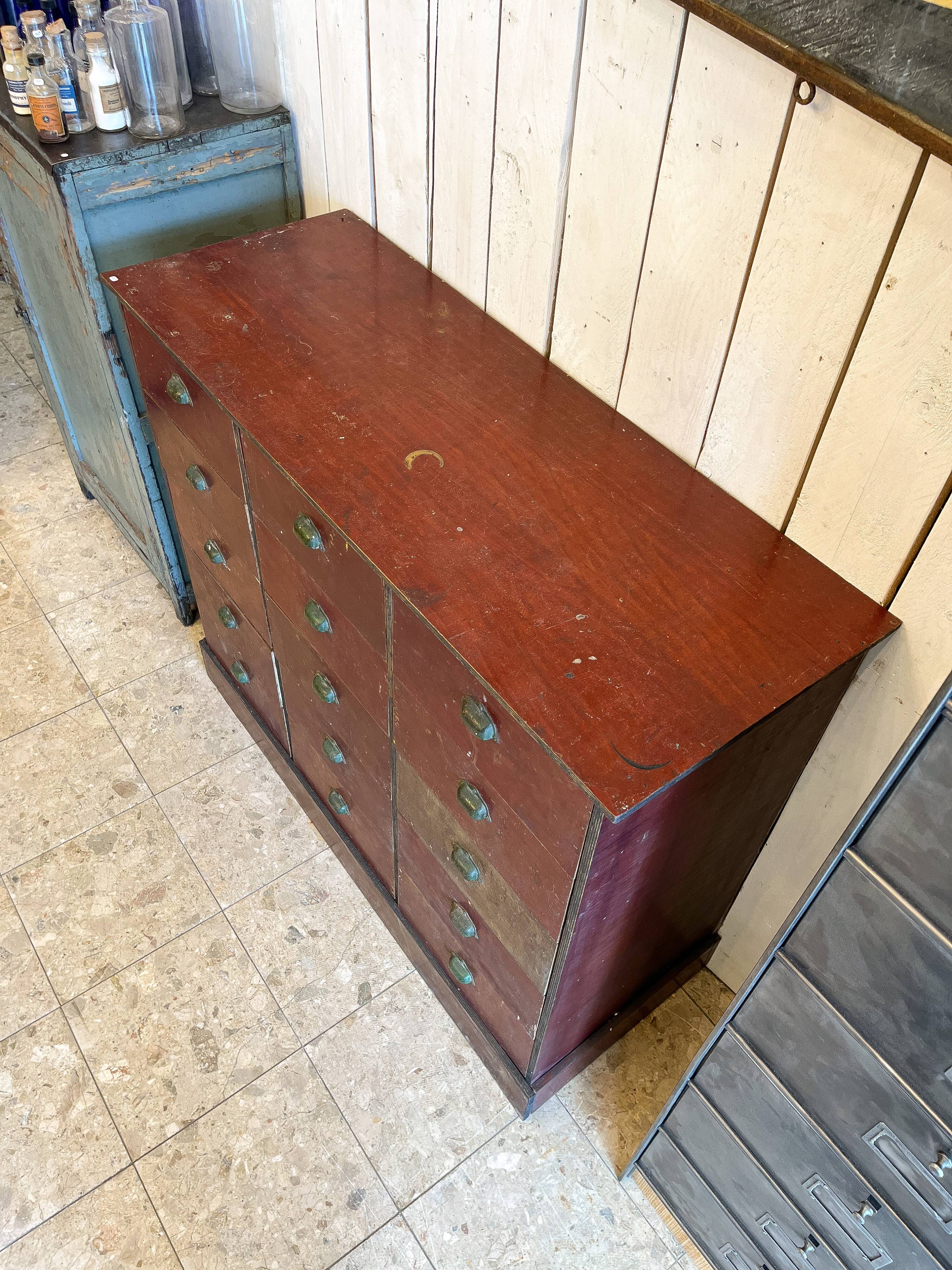 Workshop trade furniture patina red patina