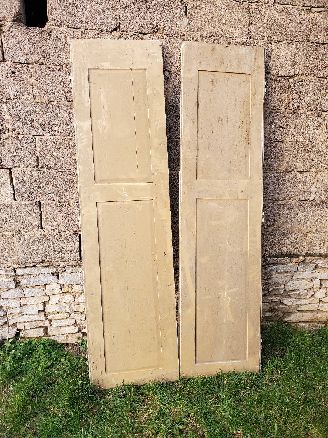 Pair of antique cupboard doors