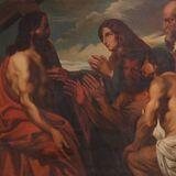 Great 19th-century Flemish painting, Christ Forgiving Penitent Sinners