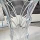 Large stylish crystal vase, floral/palm shape. High 30 cm