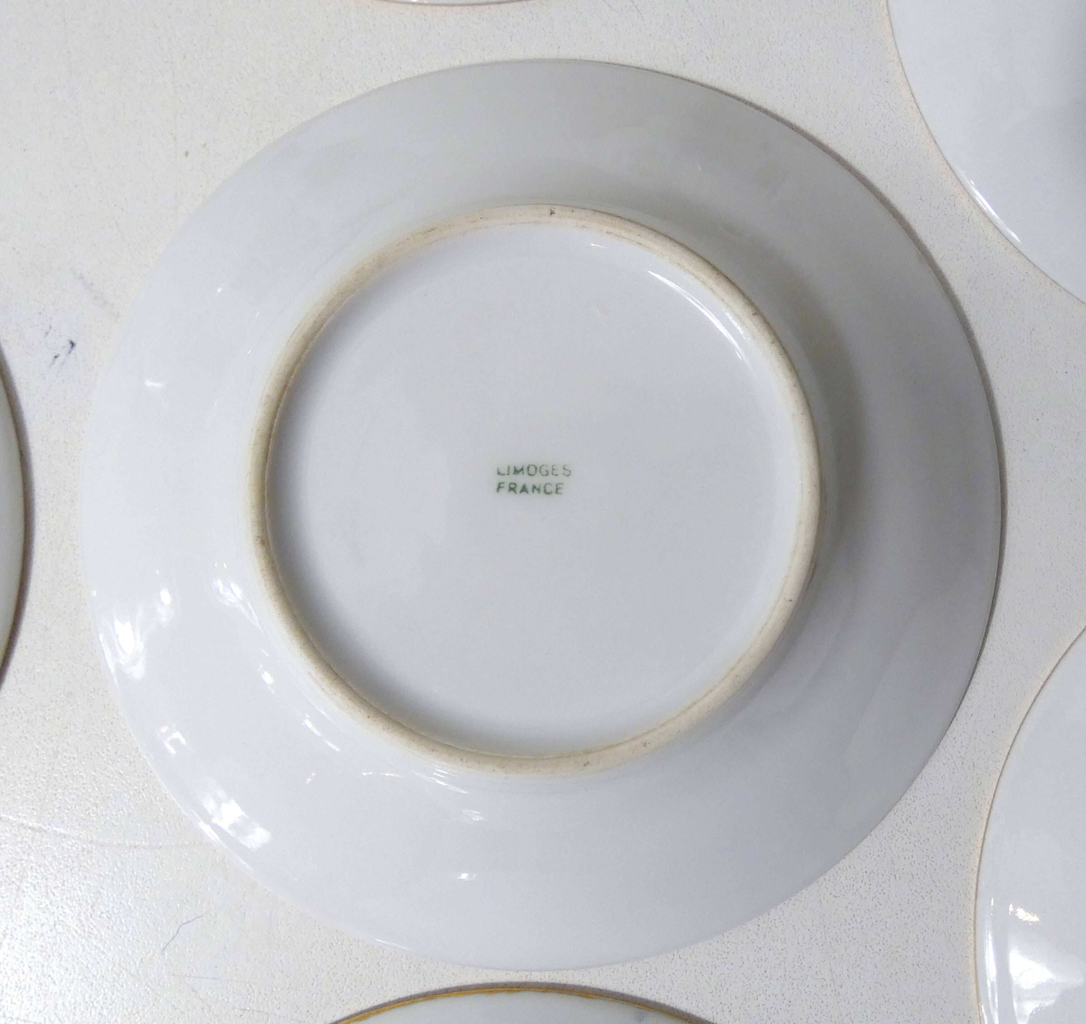 Limoges Ribes porcelain tea and coffee service, gold, silver, iridescent mother-of-pearl, Art Deco