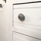 Armoire asymétrique des années 50 avec miroir biseauté