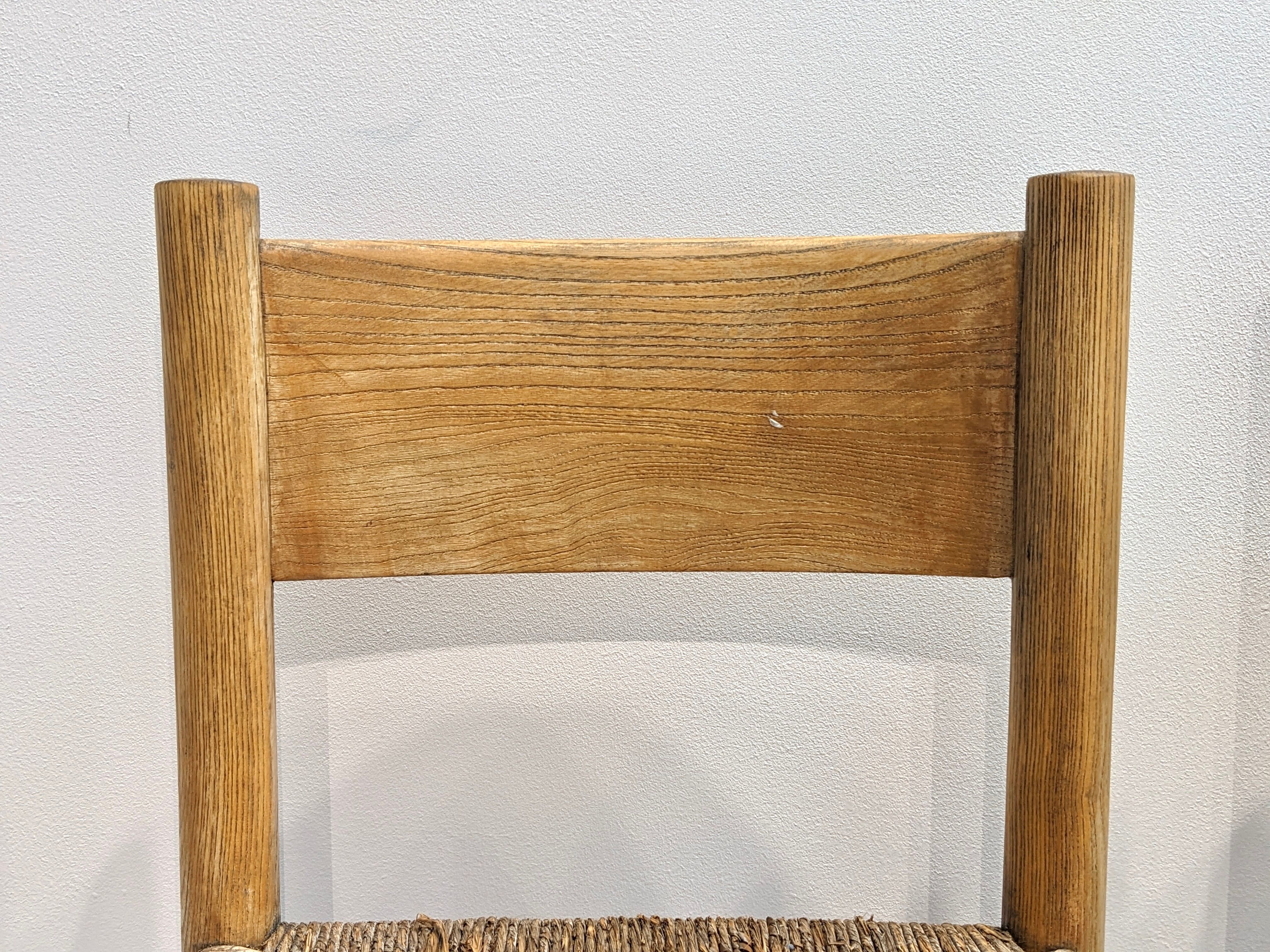 Series of 3 Méribel chairs by Charlotte Perriand