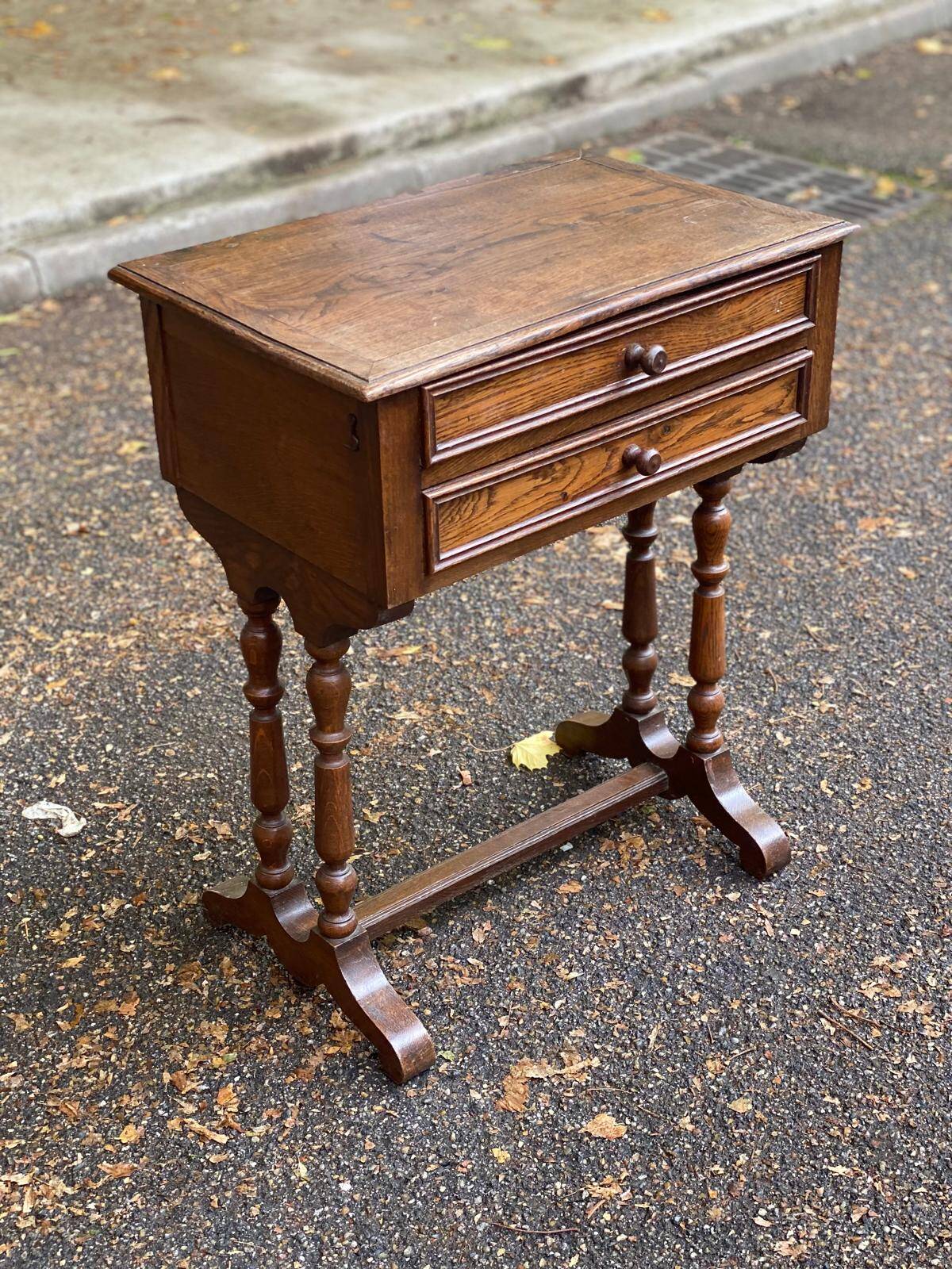Napoleon III solid wood bedside table