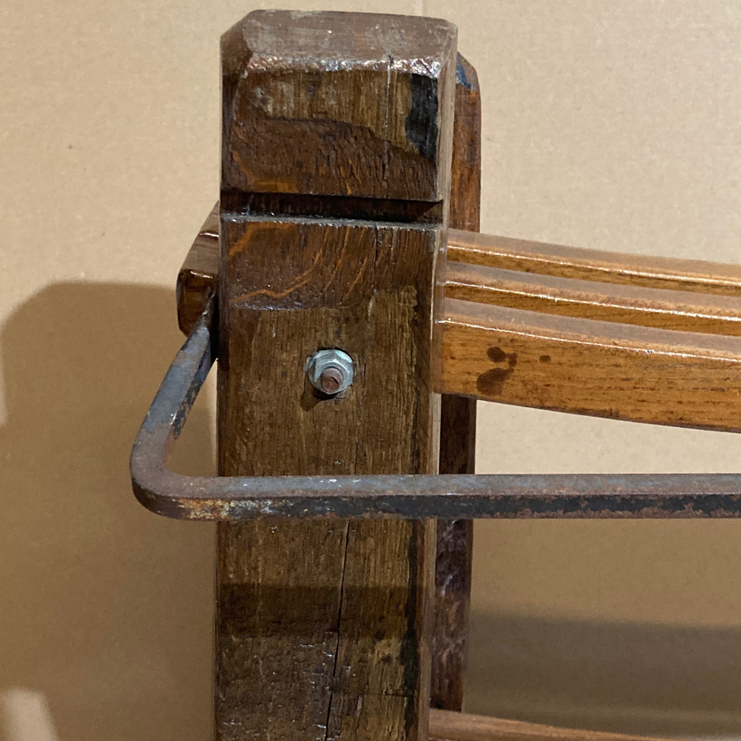Antique fisherman's stool or wine and shoe rack, Dutch ca 1920