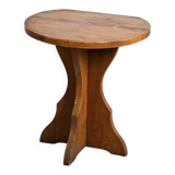 Wall-mounted table in solid wood, French Alps, around 1970.