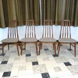 Set of 4 Model 'Eva' Dining Chairs by Niels Koefoed for Koefod Møbelfabrik, Denmark 1960s