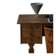 Free-standing oak desk by Henning Kjærnulf, mid-century Danish modernism, 1950s.