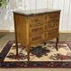 Transitional jump commode in walnut with marble top - 1950s