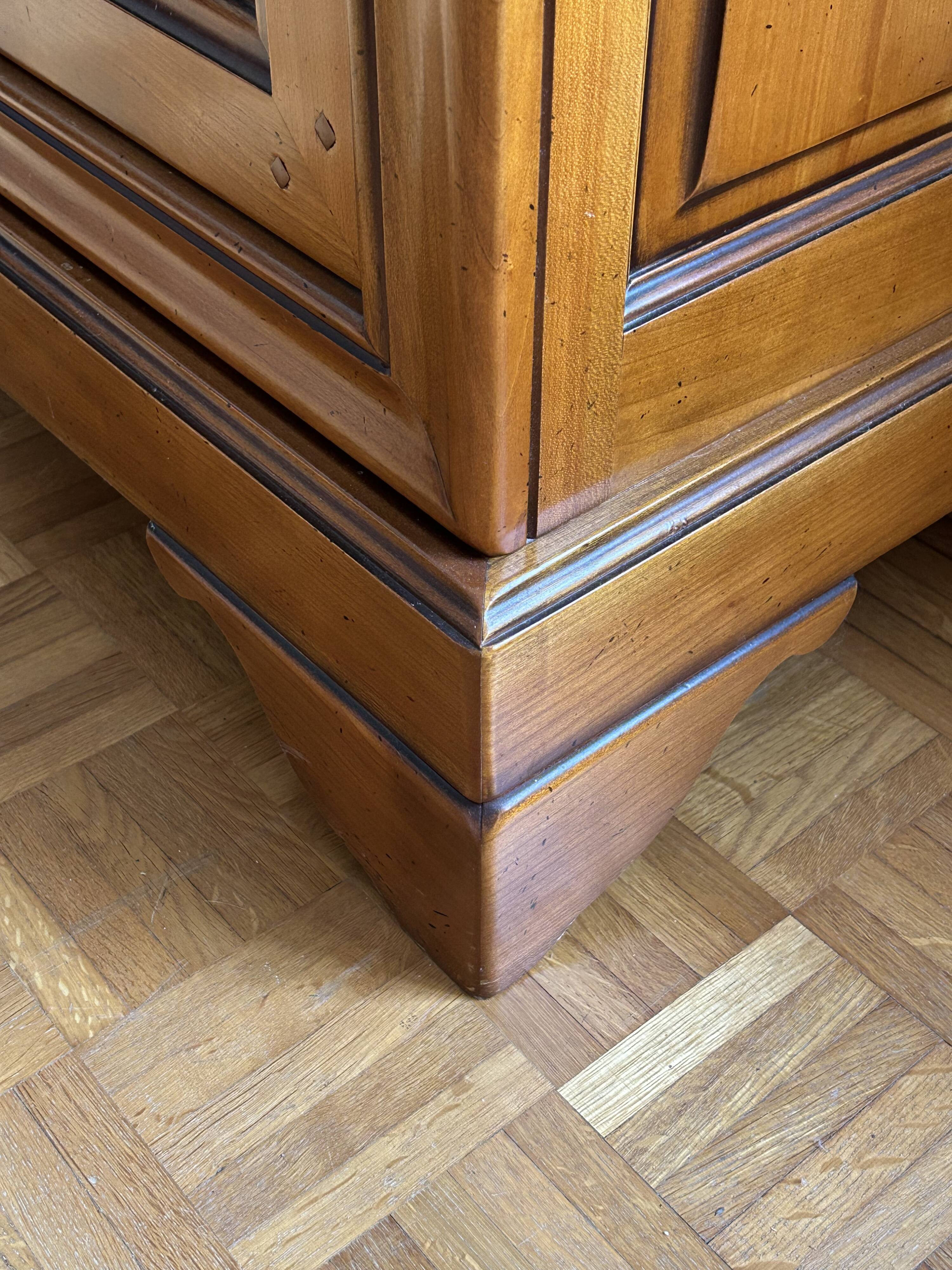 Louis Philippe solid cherry wood TV cabinet.