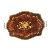 Service tray Italian Sorrento Novelty Inlaid Wood Works /vintage