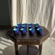 Set of 12 small vintage espresso cups duo in blue Made in Italy