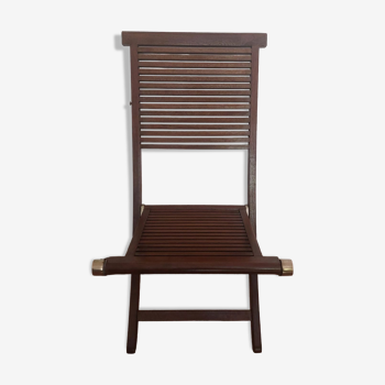 Folding teak chair by Roland Vlaemynck