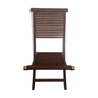 Folding teak chair by Roland Vlaemynck