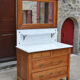 Art Nouveau dressing table dresser in carved oak, France, circa 1910