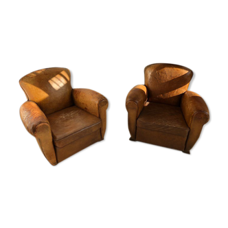 Lot de 2 fauteuils club