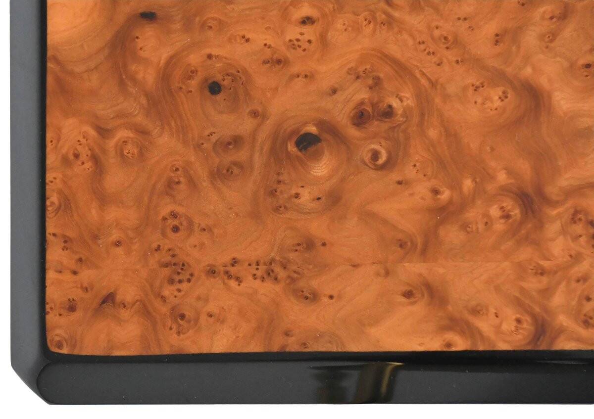 Vintage coffee table in elm burl