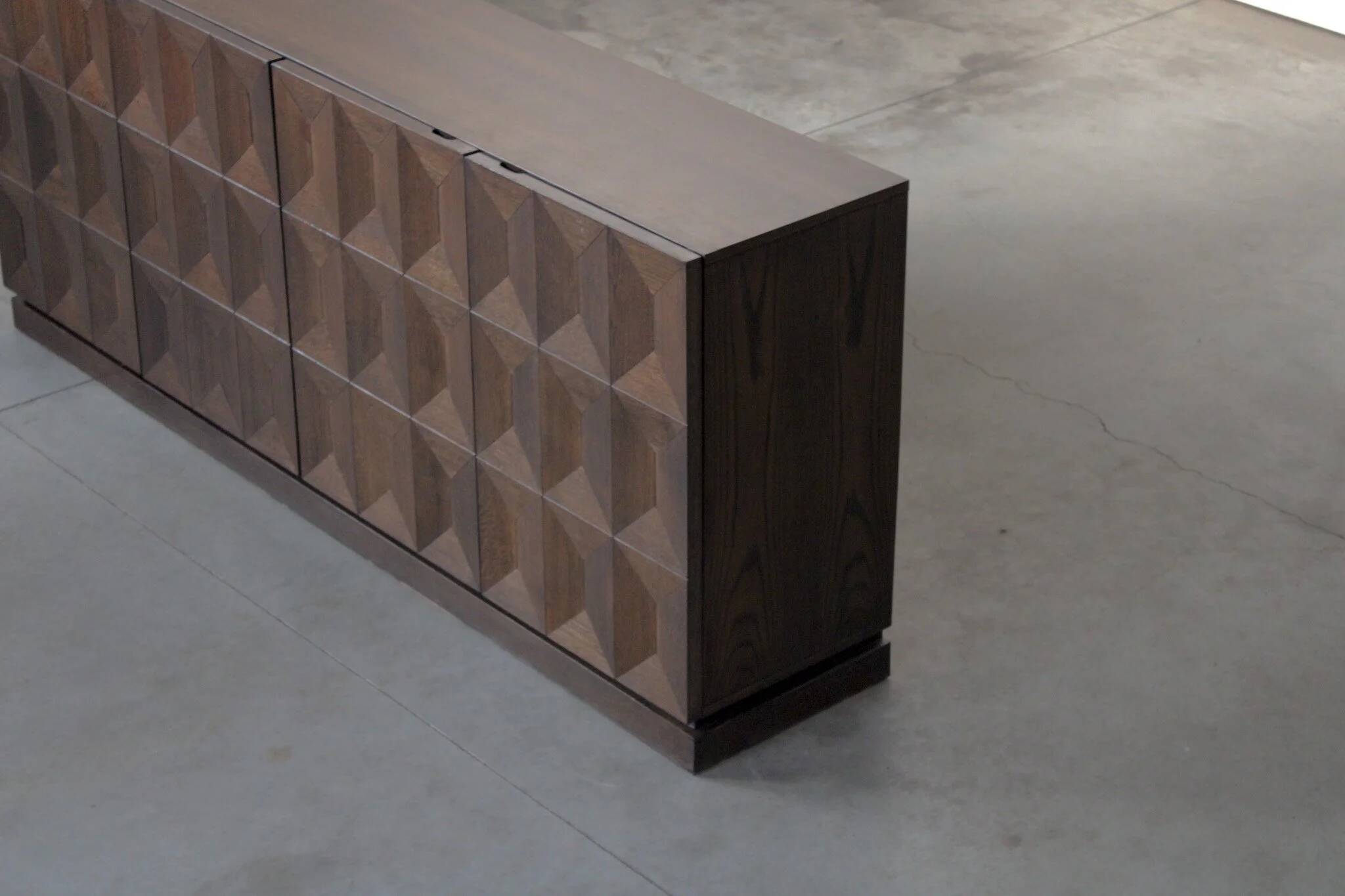 Diamond patterned sideboard - Belgium 1970s