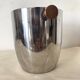 Double-walled stainless steel and wood champagne bucket