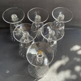 6 wine glasses – Cristallerie de Lorraine in Lemberg (1925-1997)