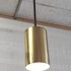 Modernist design pendant light in metal and brass - 50s/60s