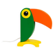 Original Enea Ferrari Toucan lamp 1970