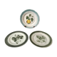 Trio of dessert plates in slurry XIXth