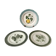 Trio of dessert plates in slurry XIXth