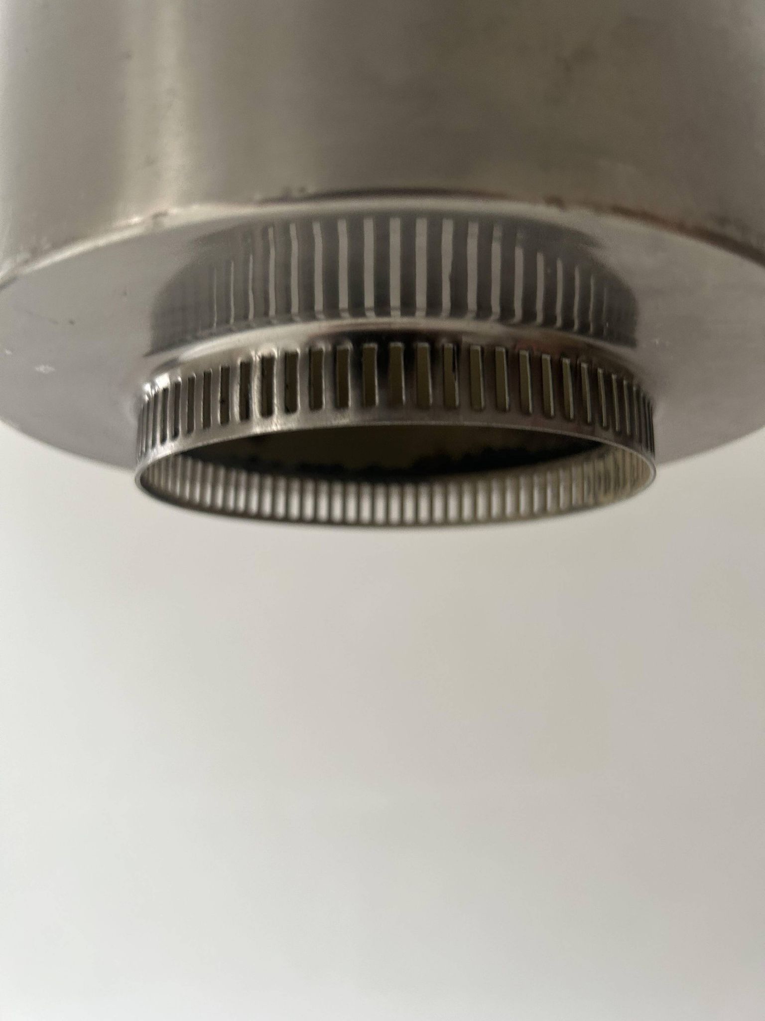 Vintage modernist chandelier, chrome metal, France 1940s